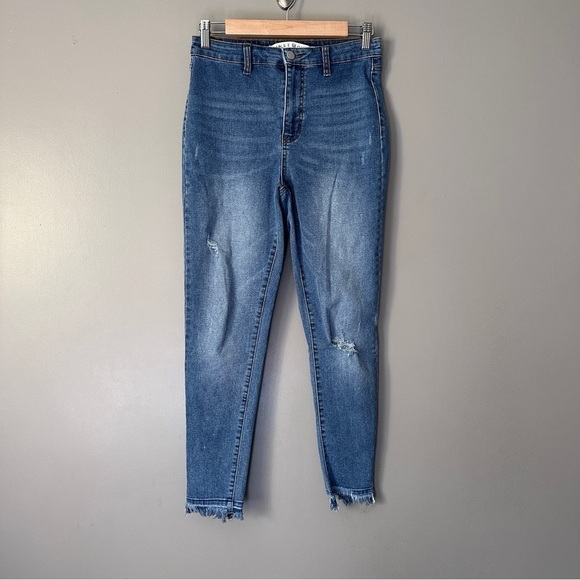 Tinseltown high waist raw hem skinny jeans - Picture 1 of 6